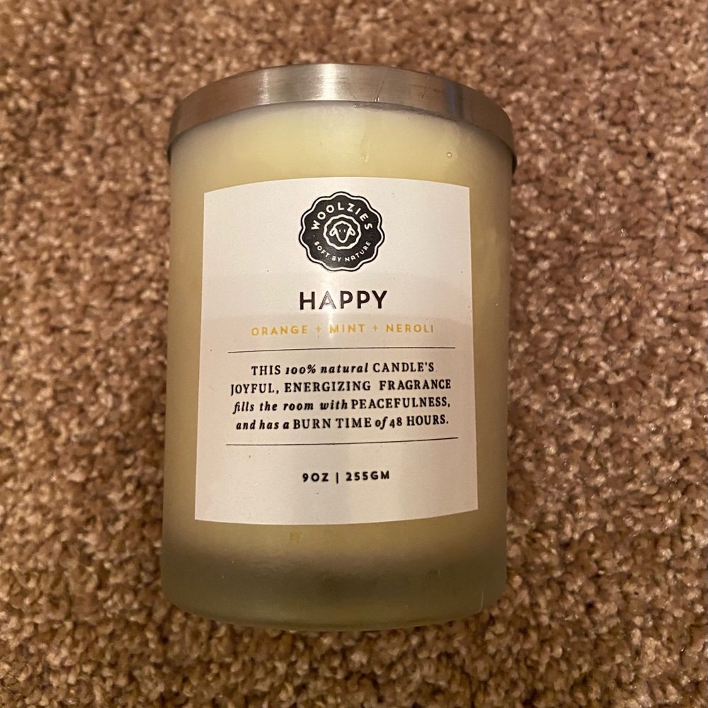 NWT Woolzies Natural Candle